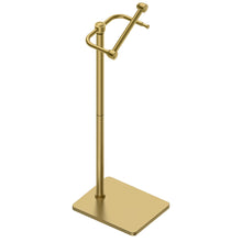 Load image into Gallery viewer, RUACQ Toilet Paper Holder Stand with Post Pivoting Design, Stable Weighted Base, SUS304 Stainless Steel, Brushed Gold, CQ-4801-G