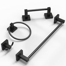 Load image into Gallery viewer, RUACQ Toilet Paper Holder and Towel Ring Bathroom Accessories Hardware Set, Stainless Steel and Zinc Alloy, Chrome, CQ-87010-2P-C