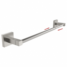Load image into Gallery viewer, RUACQ Adjustable Towel Bar 13.8 to 24 inch, Square Base, Stainless Steel, Matte Black, CQ-87001S-B
