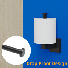 Load image into Gallery viewer, RUACQ Toilet Paper Holder Wall Mount,Square Base,Stainless Steel, Matte Black,CQ-87010A-B