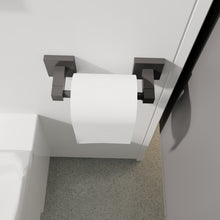 Load image into Gallery viewer, RUACQ Toilet Paper Holder Wall Mounted, Double Post Pivoting, Stainless Steel and Zinc Alloy, Matte Black, CQ-87010C-B