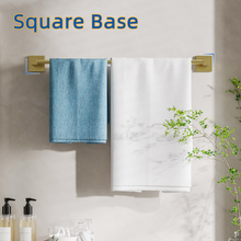 Load image into Gallery viewer, RUACQ 24inch Towel Bar Wall Mounted, One-piece Rod, Stainless Steel, Brushed Gold, CQ-87001-24-G