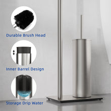 Load image into Gallery viewer, RUACQ Toilet Paper Holder Stand with Toilet Brush and Holder Set, 304 Stainless Steel, Weighted Base, Heavy Duty, Brushed Nickel, CQ-4081-N