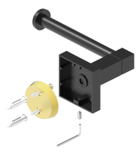 Load image into Gallery viewer, RUACQ Toilet Paper Holder Wall Mount,Square Base,Stainless Steel, Matte Black,CQ-87010A-B