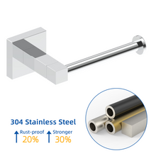 Load image into Gallery viewer, RUACQ Toilet Paper Holder Wall Mount,Square Base,Stainless Steel, Chrome,CQ-87010A-C