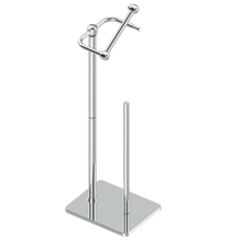 Load image into Gallery viewer, RUACQ Toilet Paper Holder Stand with Storage for 4 Rolls, Post Pivoting Design, Stable Weighted Base, SUS304 Stainless Steel, Brushed Nickel, CQ-4802-N