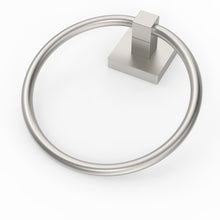 Load image into Gallery viewer, RUACQ Hand Towel Ring Wall Mounted, Square Base, Stainless Steel, Heavy Duty, Chrome, CQ-87011-C