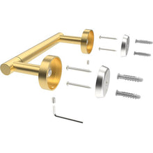 Load image into Gallery viewer, Matte Black Double Post Pivoting Wall Mounted Stainless Steel Toilet Paper Holder for Bathroom RV, by FIXSEN