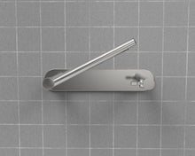 Load image into Gallery viewer, Self Adhesive Double Post Pivoting Toilet Paper Holder Brushed Nickel