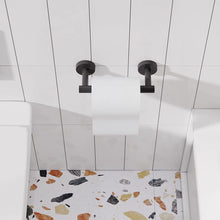 Load image into Gallery viewer, Matte Black Double Post Pivoting Wall Mounted Stainless Steel Toilet Paper Holder for Bathroom RV, by FIXSEN