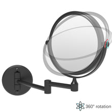 Load image into Gallery viewer, Wall-Mount Makeup Mirror Matte Black Series-211