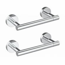 Load image into Gallery viewer, Matte Black Double Post Pivoting Wall Mounted Stainless Steel Toilet Paper Holder for Bathroom RV, by FIXSEN