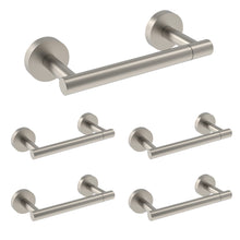 Load image into Gallery viewer, Matte Black Double Post Pivoting Wall Mounted Stainless Steel Toilet Paper Holder for Bathroom RV, by FIXSEN