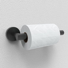 Load image into Gallery viewer, Matte Black Double Post Pivoting Wall Mounted Stainless Steel Toilet Paper Holder for Bathroom RV, by FIXSEN