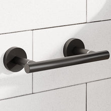 Load image into Gallery viewer, Double Post Pivoting Toilet Paper Holder Matte Black 71710-B