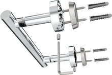 Load image into Gallery viewer, Double Post Pivoting Toilet Paper Holder Brushed 71710-N