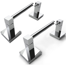 Load image into Gallery viewer, RUACQ Toilet Paper Holder Wall Mounted, Double Post Pivoting, Stainless Steel and Zinc Alloy, Matte Black, CQ-87010C-B
