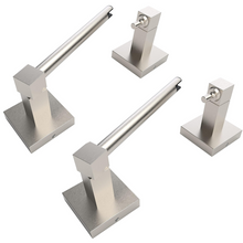 Load image into Gallery viewer, RUACQ Toilet Paper Holder Wall Mounted, Double Post Pivoting, Stainless Steel and Zinc Alloy, Matte Black, CQ-87010C-B
