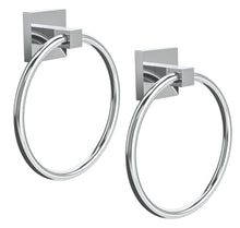 Load image into Gallery viewer, RUACQ Hand Towel Ring Wall Mounted, Square Base, Stainless Steel, Heavy Duty, Brushed Nickel, CQ-87011-N
