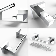 Load image into Gallery viewer, RUACQ Toilet Paper Holder Wall Mounted, Double Post Pivoting, Stainless Steel and Zinc Alloy, Chrome, CQ-87010C-C
