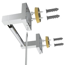 Load image into Gallery viewer, RUACQ Toilet Paper Holder Wall Mounted, Double Post Pivoting, Stainless Steel and Zinc Alloy, Chrome, CQ-87010C-C
