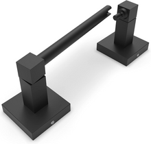Load image into Gallery viewer, RUACQ Toilet Paper Holder Wall Mounted, Double Post Pivoting, Stainless Steel and Zinc Alloy, Matte Black, CQ-87010C-B
