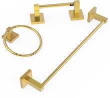 Load image into Gallery viewer, RUACQ Toilet Paper Holder and Towel Ring Bathroom Accessories Hardware Set, Stainless Steel and Zinc Alloy, Chrome, CQ-87010-2P-C
