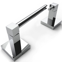 Load image into Gallery viewer, RUACQ Toilet Paper Holder Wall Mounted, Double Post Pivoting, Stainless Steel and Zinc Alloy, Matte Black, CQ-87010C-B
