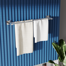 Load image into Gallery viewer, RUACQ 24inch Towel Rack, Square Base, Steeless Steel, Chrome, CQ-87002-C
