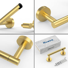 Load image into Gallery viewer, RUACQ Toilet Paper Holder Wall Mounted with Double Post Pivoting, Stainless Steel, Brushed Gold, CQ-61610-G
