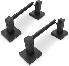 Load image into Gallery viewer, RUACQ Toilet Paper Holder Wall Mounted, Double Post Pivoting, Stainless Steel and Zinc Alloy, Matte Black, CQ-87010C-B
