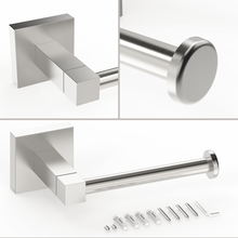 Load image into Gallery viewer, RUACQ Toilet Paper Holder Wall Mount,Square Base,Stainless Steel, Brushed Nickel,CQ-87010A-N
