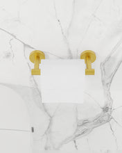Load image into Gallery viewer, RUACQ Toilet Paper Holder Wall Mounted with Double Post Pivoting, Stainless Steel, Brushed Gold, CQ-61610-G
