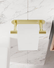 Load image into Gallery viewer, RUACQ Adhesive Toilet Paper Holder, Double Post Pivoting, Stainless Steel, Brushed Nickel, CQ-71710MD-N
