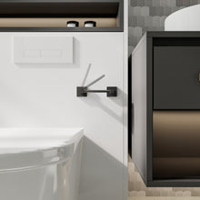 Load image into Gallery viewer, RUACQ Toilet Paper Holder Wall Mounted, Double Post Pivoting, Stainless Steel and Zinc Alloy, Matte Black, CQ-87010C-B

