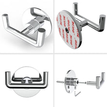 Load image into Gallery viewer, Ruacq Adhesive Towel Hook 2 Pieces, Stainless Steel, Chrome, CQ-92105C-2P
