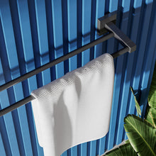 Load image into Gallery viewer, RUACQ 24inch Towel Rack, Square Base, Steeless Steel, Matte Black, CQ-87002-B
