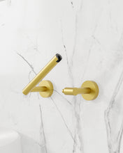 Load image into Gallery viewer, RUACQ Toilet Paper Holder Wall Mounted with Double Post Pivoting, Stainless Steel, Brushed Gold, CQ-61610-G
