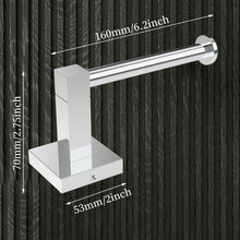 Load image into Gallery viewer, RUACQ Toilet Paper Holder Wall Mount,Square Base,Stainless Steel, Chrome,CQ-87010A-C
