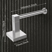 Load image into Gallery viewer, RUACQ Toilet Paper Holder Wall Mount,Square Base,Stainless Steel, Brushed Nickel,CQ-87010A-N
