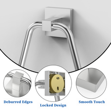 Load image into Gallery viewer, RUACQ Hand Towel Ring,Square Base, Stainless Steel, Brushed Nickel, CQ-87011A-N
