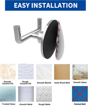 Load image into Gallery viewer, Ruacq Adhesive Towel Hook 2 Pieces, Stainless Steel, Chrome, CQ-92105C-2P
