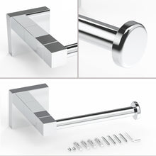 Load image into Gallery viewer, RUACQ Toilet Paper Holder Wall Mount,Square Base,Stainless Steel, Chrome,CQ-87010A-C
