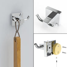 Load image into Gallery viewer, RUACQ 4 Pieces Bathroom Hardware Set, Toilet Paper Holder, Towel Ring, Towel Hook, 18-inch Towel Bar, Stainless Steel and Zinc Alloy, Chroem, CQ-870C-4P
