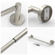 Load image into Gallery viewer, RUACQ Adjustable Towel Bar 13.7 to 24 inch, Stainless Steel, Wall Mounted, Brushed Nickel, CQ-51501S-N
