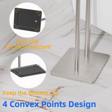 Load image into Gallery viewer, RUACQ Toilet Paper Holder Stand with Storage for 4 Rolls, Post Pivoting Design, Stable Weighted Base, SUS304 Stainless Steel, Brushed Nickel, CQ-4802-N
