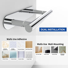 Load image into Gallery viewer, RUACQ Adhesive Toilet Paper Holder, Double Post Pivoting, Stainless Steel, Chrome, CQ-71710MD-C
