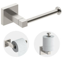 Load image into Gallery viewer, RUACQ Toilet Paper Holder Wall Mount,Square Base,Stainless Steel, Brushed Nickel,CQ-87010A-N
