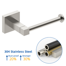 Load image into Gallery viewer, RUACQ Toilet Paper Holder Wall Mount,Square Base,Stainless Steel, Brushed Nickel,CQ-87010A-N
