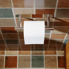 Load image into Gallery viewer, RUACQ Adhesive Toilet Paper Holder, Double Post Pivoting, Stainless Steel, Chrome, CQ-71710MD-C

